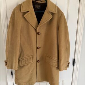 Vintage Pendleton Men's Camel Wool Pea Coat